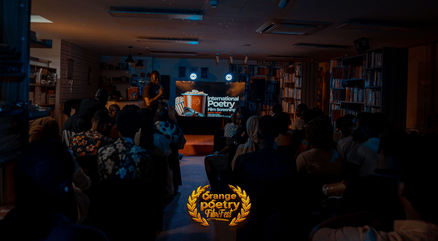 Photograph from Orange Poetry Film Festival